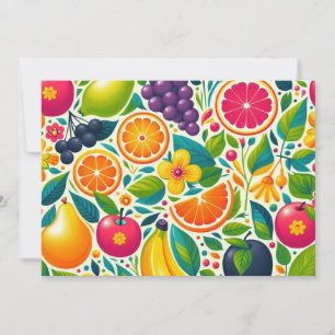 Cartes Pour Fêtes Annuelles Fruits colorés