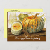 CARTES POUR FÊTES ANNUELLES FRUITS DE SAISON / CITROUILLE (Devant / Derrière)