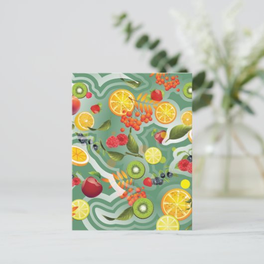 Cartes Pour Fêtes Annuelles Fruits mixtes 7 (Debout devant)