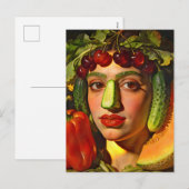 Cartes Pour Fêtes Annuelles Fruits of Expression – A Surreal Portrait (Devant / Derrière)