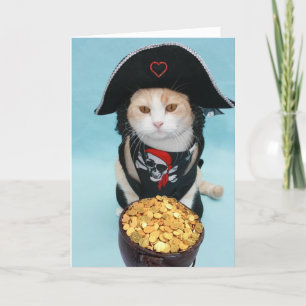 Cartes Pour Fêtes Annuelles Fu[nny Pirate Kitty Valentine