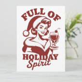 Cartes Pour Fêtes Annuelles Full Of Holiday Spirit Wine Snarky Christmas Xmas (Debout devant)