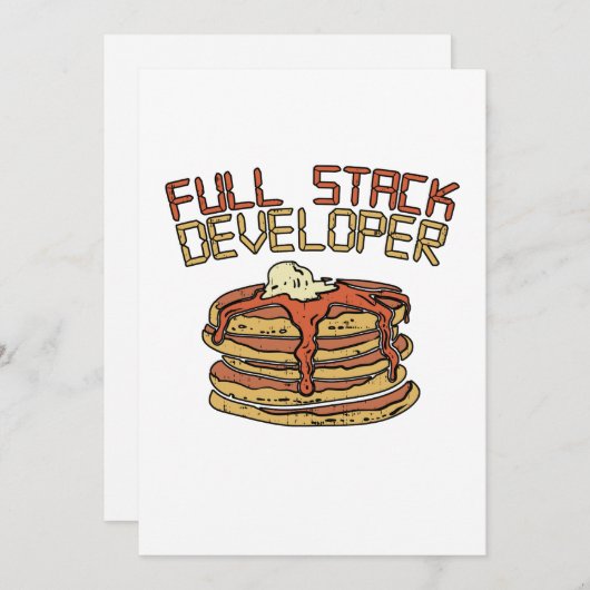 Cartes Pour Fêtes Annuelles Full Stack Developer Software Programmer Pun cadea (Devant / Derrière)