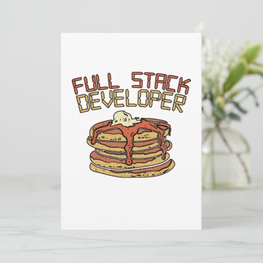 Cartes Pour Fêtes Annuelles Full Stack Developer Software Programmer Pun cadea (Debout devant)