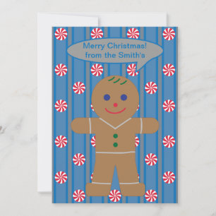 Cartes Pour Fêtes Annuelles Fun and Fancy Christmas Peppermenthe Homme en pain