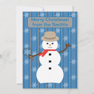 Cartes Pour Fêtes Annuelles Fun and Fancy Christmas Snowman inspecteur