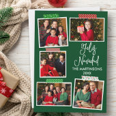 Cartes Pour Fêtes Annuelles Fun Calligraphie Feliz Navidad Craft Tape Vert