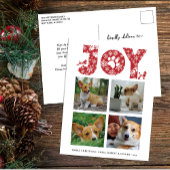Cartes Pour Fêtes Annuelles Fun Chien Paw Script JOIE Moderne