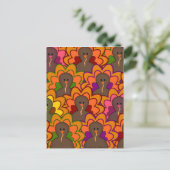 Cartes Pour Fêtes Annuelles Fun Colorful Thanksgiving (Debout devant)