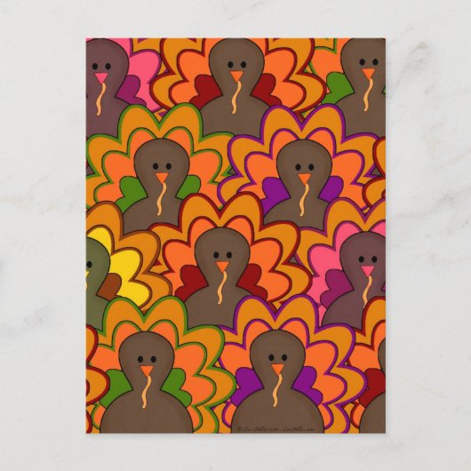 Cartes Pour Fêtes Annuelles Fun Colorful Thanksgiving (Devant)