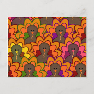 Cartes Pour Fêtes Annuelles Fun Colorful Thanksgiving