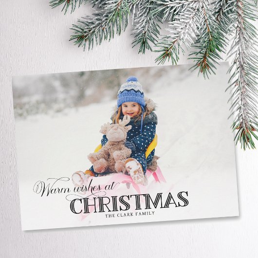 Cartes Pour Fêtes Annuelles Fun Custom Christmas Typographie Photo