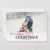 Cartes Pour Fêtes Annuelles Fun Custom Christmas Typographie Photo (Devant)