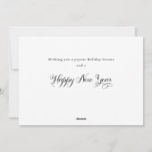Cartes Pour Fêtes Annuelles Fun Custom Christmas Typographie Photo (Dos)
