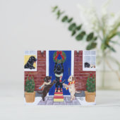 Cartes Pour Fêtes Annuelles Fun de Noël (Debout devant)