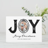 Cartes Pour Fêtes Annuelles Fun Doodle Joie Photo Noël (Debout devant)