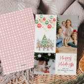 Cartes Pour Fêtes Annuelles Fun Festive Arbre de Noël Joyeux Vacances 2 Photo