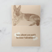 Cartes Pour Fêtes Annuelles Fun & Flirty German Shepherd Valentine's Day Card (Intérieur)
