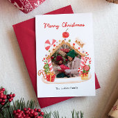Cartes Pour Fêtes Annuelles Fun Gingbread Maison de Noël Photo