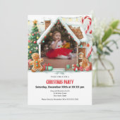 Cartes Pour Fêtes Annuelles Fun Gingpain Maison Noël | votre photo (Debout devant)