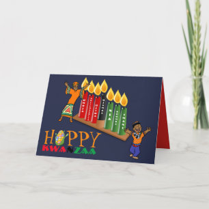 Cartes Pour Fêtes Annuelles Fun Happy KWANZAA 7 Principes Personnalisés