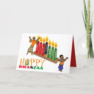 Cartes Pour Fêtes Annuelles Fun Happy KWANZAA 7 Principes Personnalisés