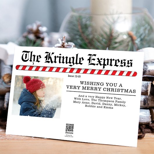 Cartes Pour Fêtes Annuelles Fun Joyeux Noël Photo Collage Journal