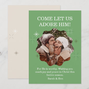 Cartes Pour Fêtes Annuelles Fun moderne Festith Faith Photo Joyeuses Fêtes