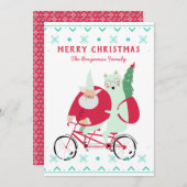 Cartes Pour Fêtes Annuelles Fun Père Noël Joyeux Noël (Devant / Derrière)