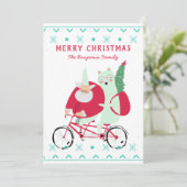 Cartes Pour Fêtes Annuelles Fun Père Noël Joyeux Noël (Debout devant)