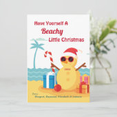 Cartes Pour Fêtes Annuelles Fun Père Noël Nouvel An Personnaliser (Debout devant)