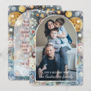 Cartes Pour Fêtes Annuelles Fun personnalisé Colorful Abstrait Snowflakes Art