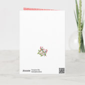 Cartes Pour Fêtes Annuelles Fun Red Plaid Script Red Berry Joyeux Noël (Dos)