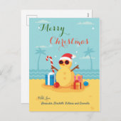 Cartes Pour Fêtes Annuelles Fun Santa Claus saison Bonne année (Devant / Derrière)