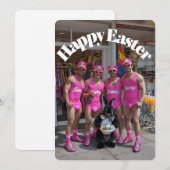 Cartes Pour Fêtes Annuelles Fun & Sassy Pâques Bunny Party (Devant / Derrière)