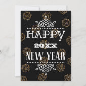 Cartes Pour Fêtes Annuelles Fun Script moderne Festive Gold Fireworks Photo (Devant)
