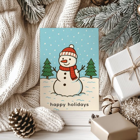 Cartes Pour Fêtes Annuelles Fun Snowman mignon Noël