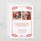 Cartes Pour Fêtes Annuelles Fun Tourbillonnant Noël Frontière Joyeux Noël Phot (Dos)