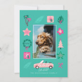 Cartes Pour Fêtes Annuelles Fun Tropical Christmas Lets Roll Convertible Photo (Devant)