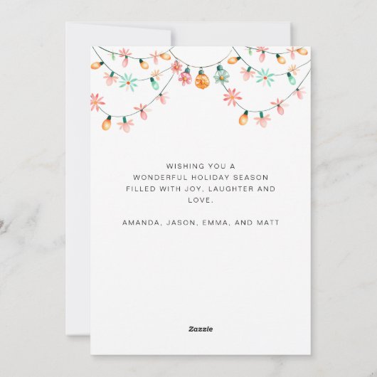 Cartes Pour Fêtes Annuelles Fun Tropical noël Holiday Deck the Palms (Dos)