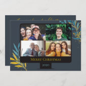 Cartes Pour Fêtes Annuelles Fun Zoom écran vidéo avec photos personnalisées No (Devant / Derrière)