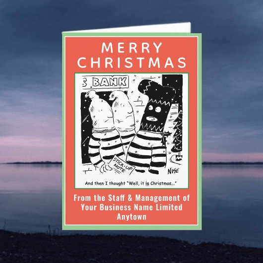 Cartes Pour Fêtes Annuelles Funky Bank Robbers Noël