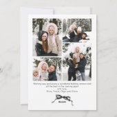 Cartes Pour Fêtes Annuelles Funky Christmas Boho Black Bow Ribbon 5 Photo (Dos)