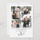 Cartes Pour Fêtes Annuelles Funky Christmas Boho Black Bow Ribbon 5 Photo (Dos)