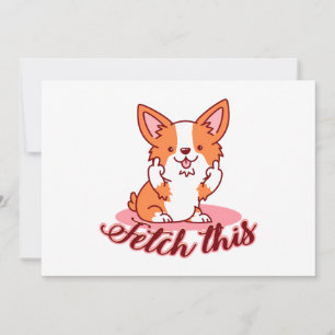Cartes Pour Fêtes Annuelles Funky Corgi Chien moyen Dog Extraire ceci