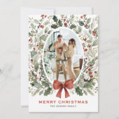 Cartes Pour Fêtes Annuelles Funky Country Boho Christmas Wreath 5 Photo (Devant)