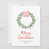 Cartes Pour Fêtes Annuelles Funky Hand Drabble Retro Christmas (Devant)