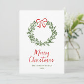 Cartes Pour Fêtes Annuelles Funky Hand Drabble Retro Christmas (Debout devant)