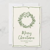 Cartes Pour Fêtes Annuelles Funky Hand Drabble Retro Christmas (Devant)