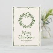 Cartes Pour Fêtes Annuelles Funky Hand Drabble Retro Christmas (Debout devant)